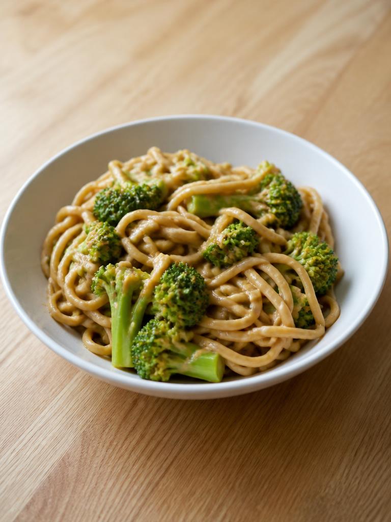Nouilles au beurre de cacahuète et brocoli