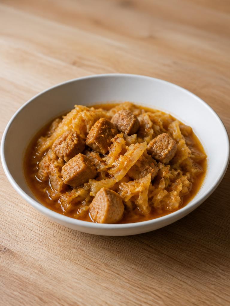 Porc mijoté au chou blanc et au paprika