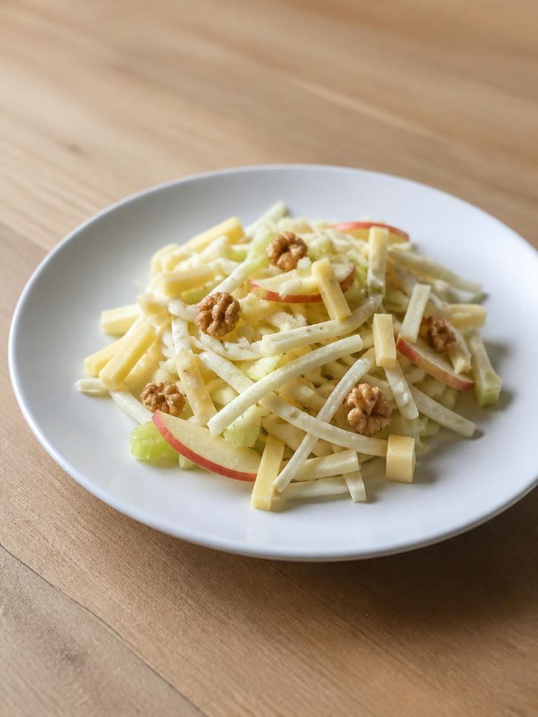 Salade de céleri, pomme et comté