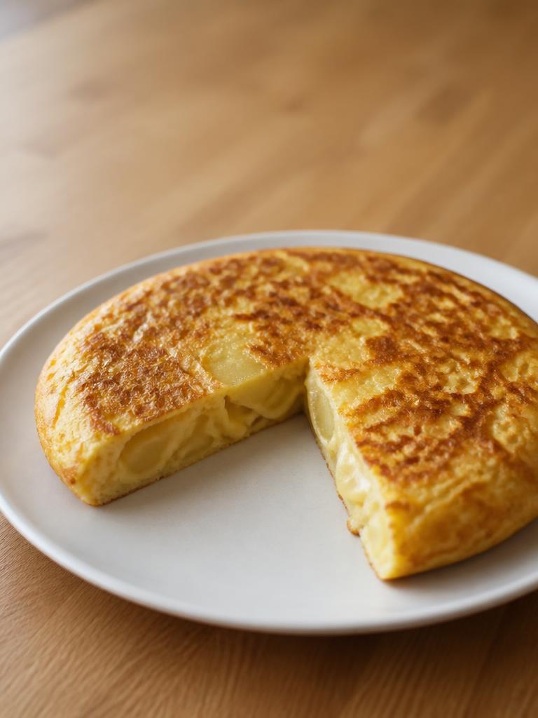 Tortilla espagnole aux pommes de terre et emmental