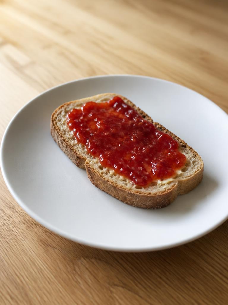 Tartines beurre et confiture de fraise