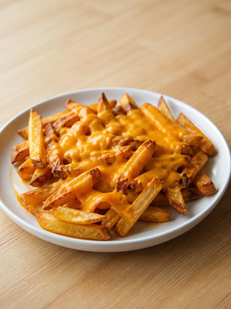 Frites maison au cheddar à l'air fryer