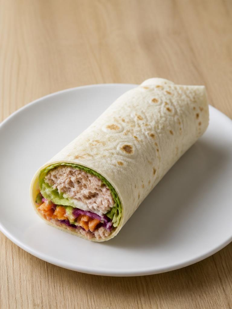 Wrap au thon et crudités