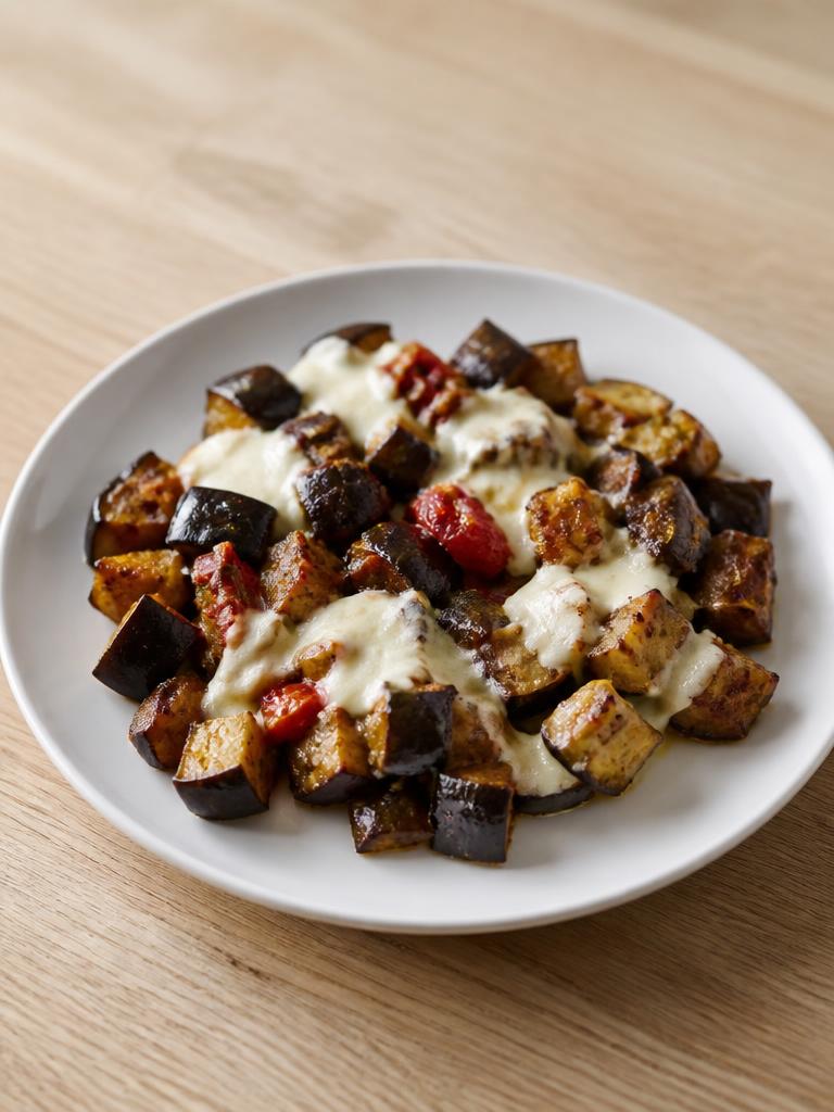 Poêlée d'aubergines à la mozzarella