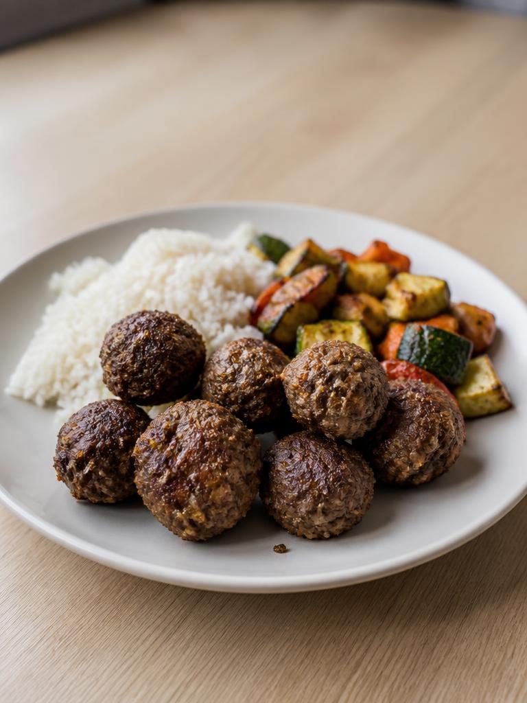 Boulettes de bœuf au cumin à l'air fryer
