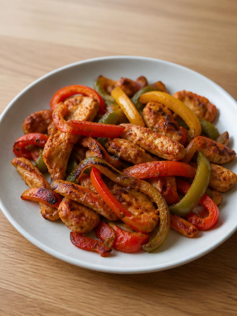 Poulet et poivrons en fajitas à l'air fryer
