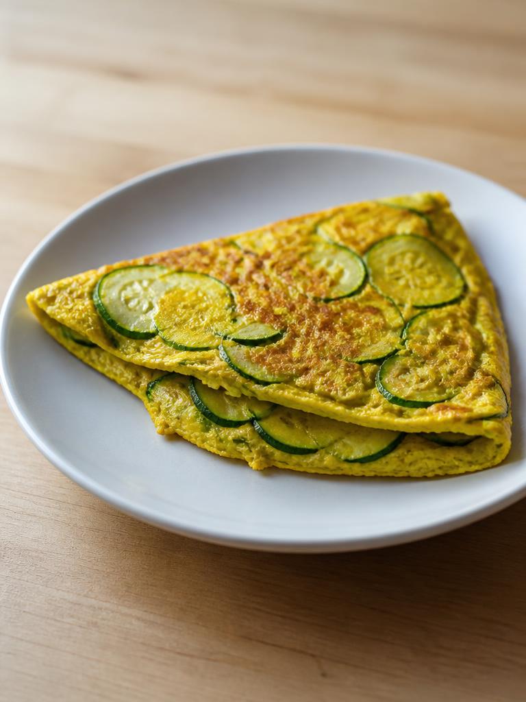 Omelette froide aux courgettes et au curcuma