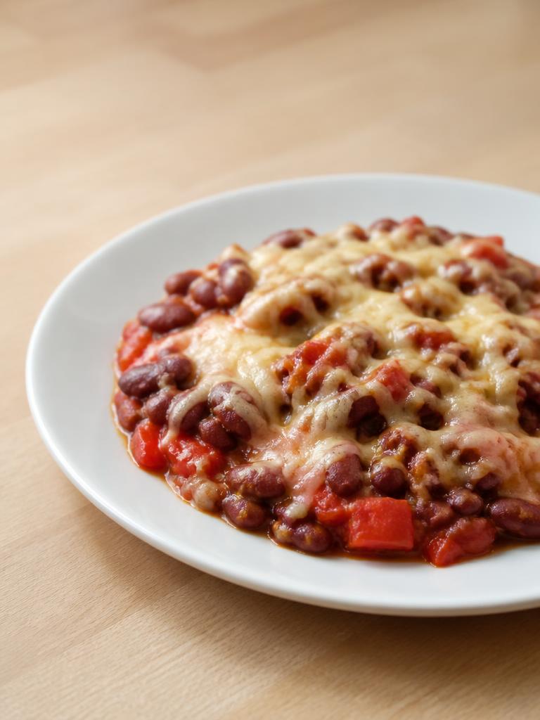 Haricots rouges au poivron et à l'emmental