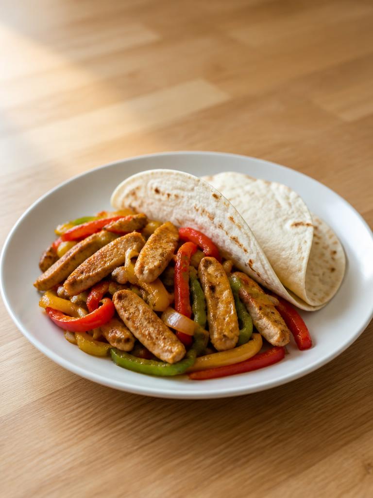 Fajitas de poulet à la poêle