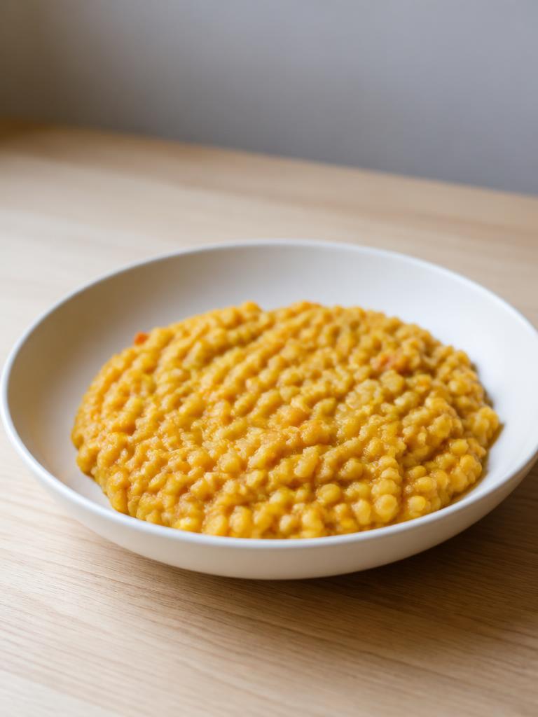 Lentilles corail au lait de coco et curcuma