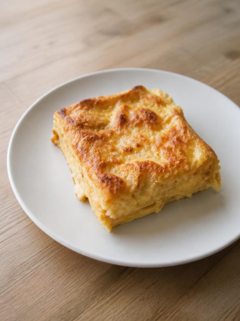 Gratin de pain de mie aux œufs et à l'emmental