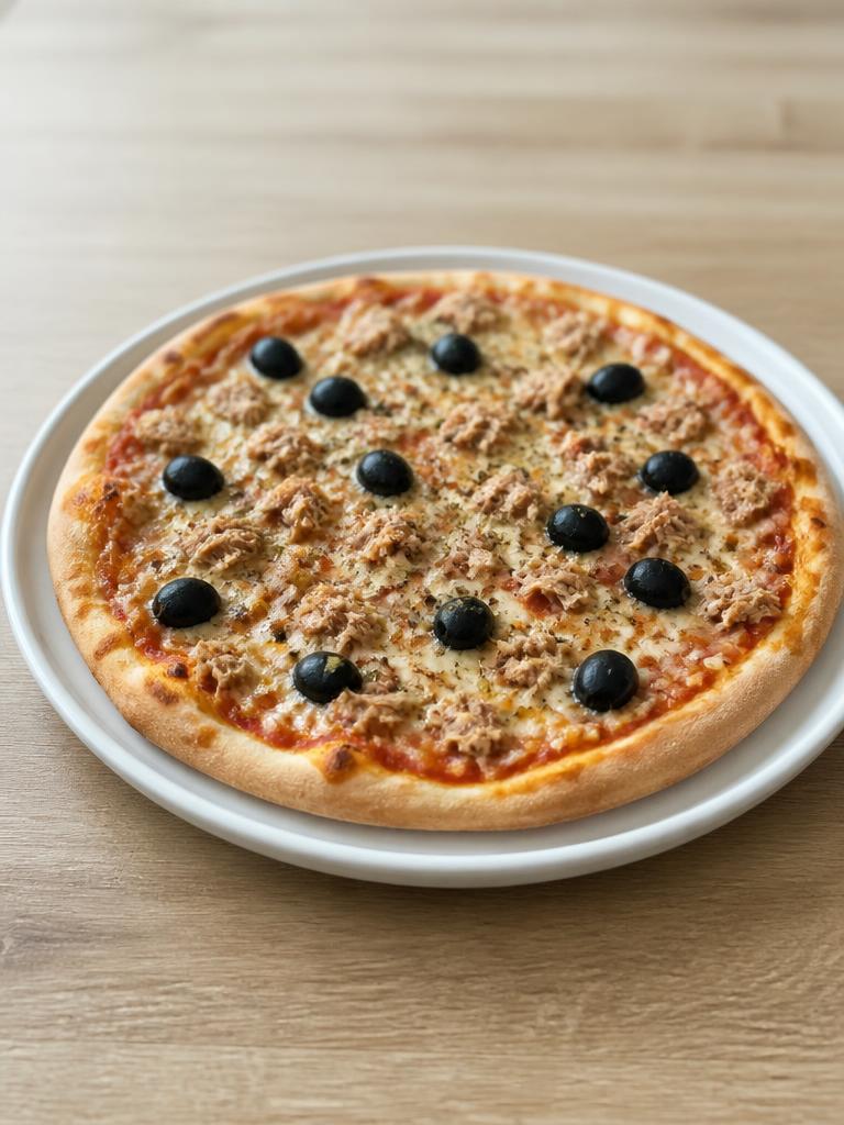 Pizza au thon et aux olives