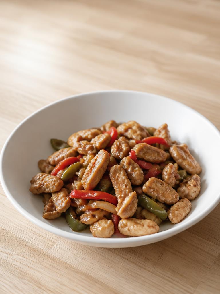 Wok de poulet au soja et gingembre