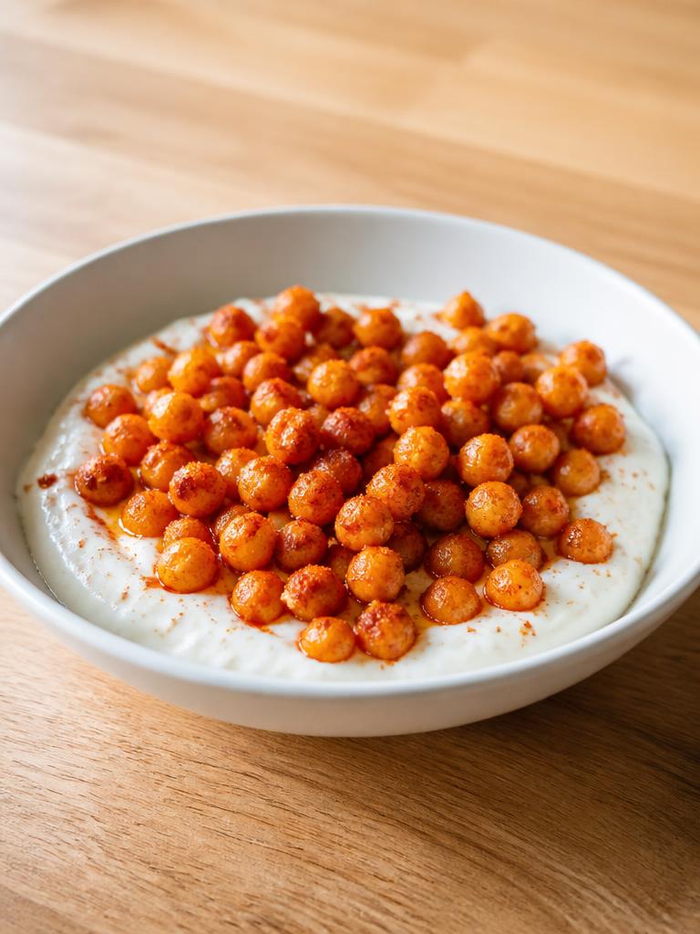 Pois chiches croustillants au paprika et yaourt