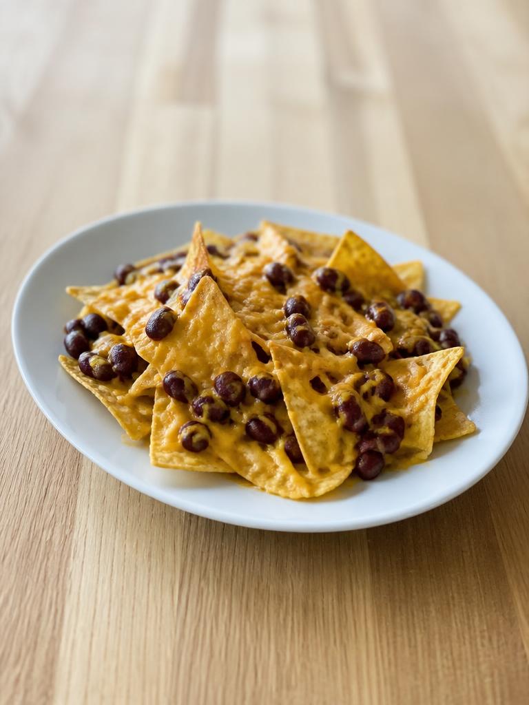 Nachos de tortillas aux haricots rouges et cheddar