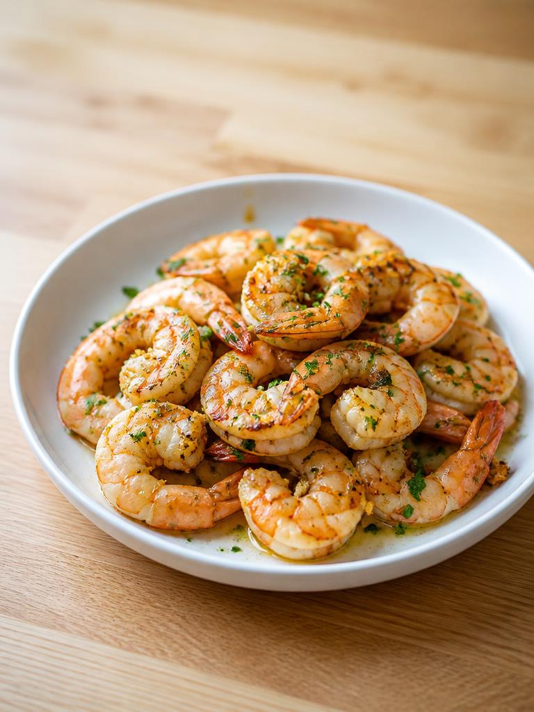 Crevettes sautées à l'ail et citron