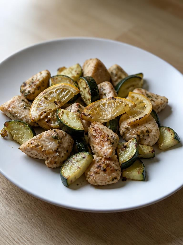 Dinde au citron et aux courgettes à l'air fryer