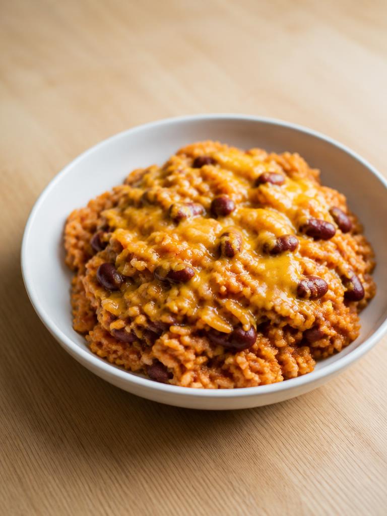 Riz épicé aux haricots rouges et au cheddar