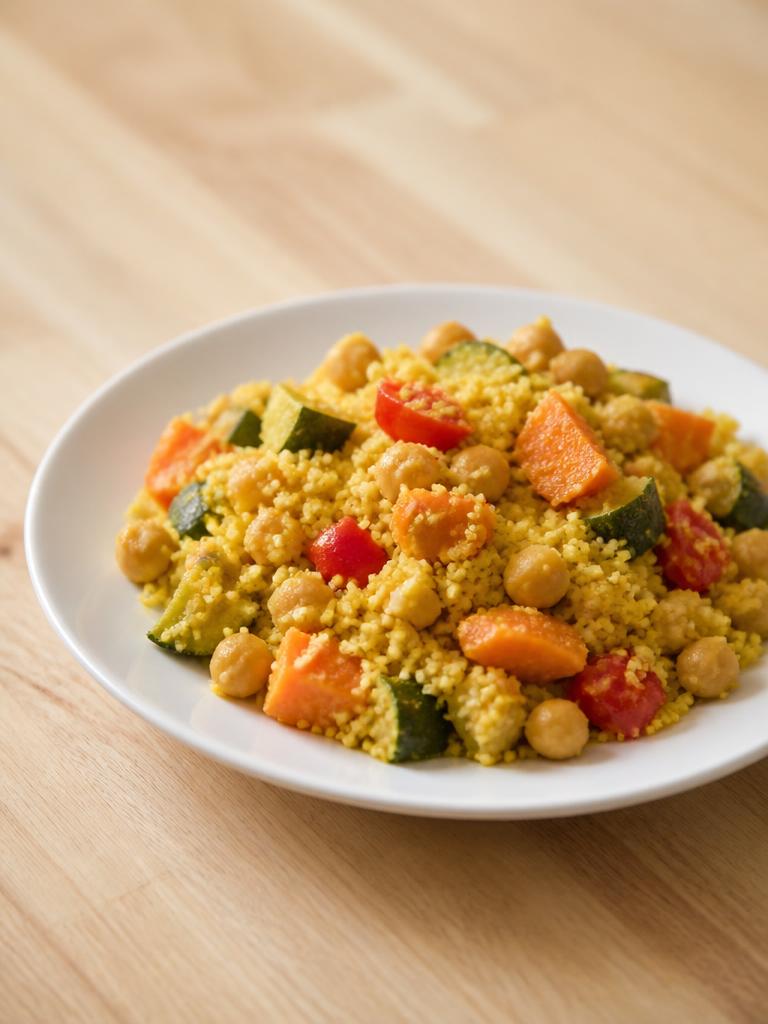 Semoule aux pois chiches et légumes