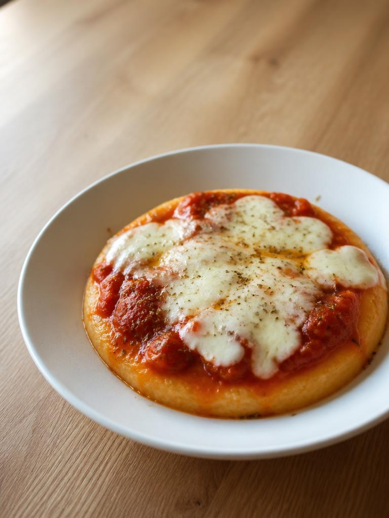 Polenta à la tomate et à la mozzarella