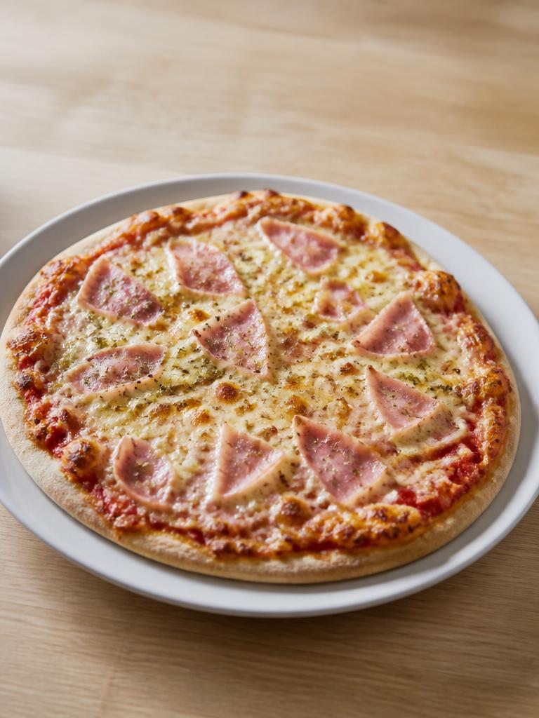 Pizza au jambon et emmental