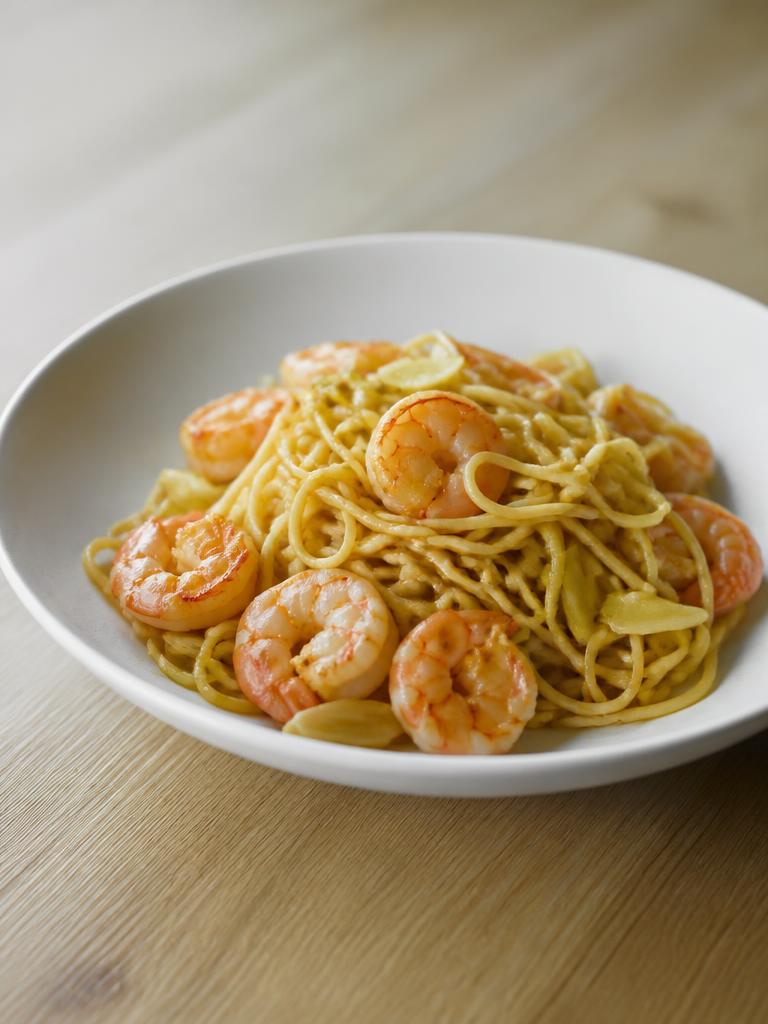Nouilles aux crevettes et au gingembre