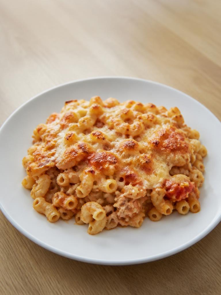 Gratin de coquillettes au thon et à la tomate