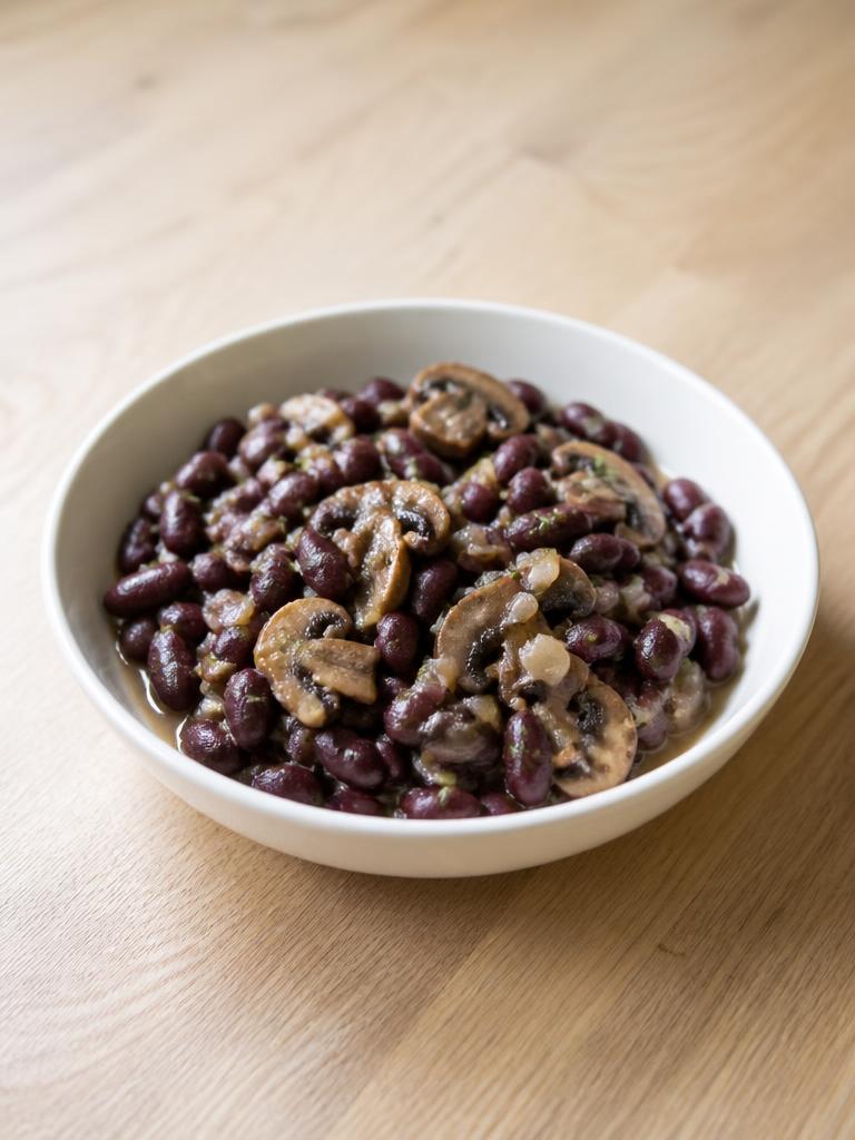 Haricots rouges aux champignons et au thym