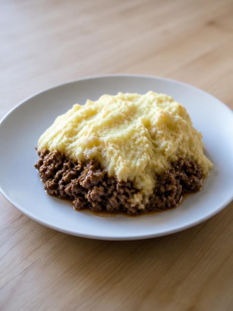 Bœuf haché et écrasé de pommes de terre