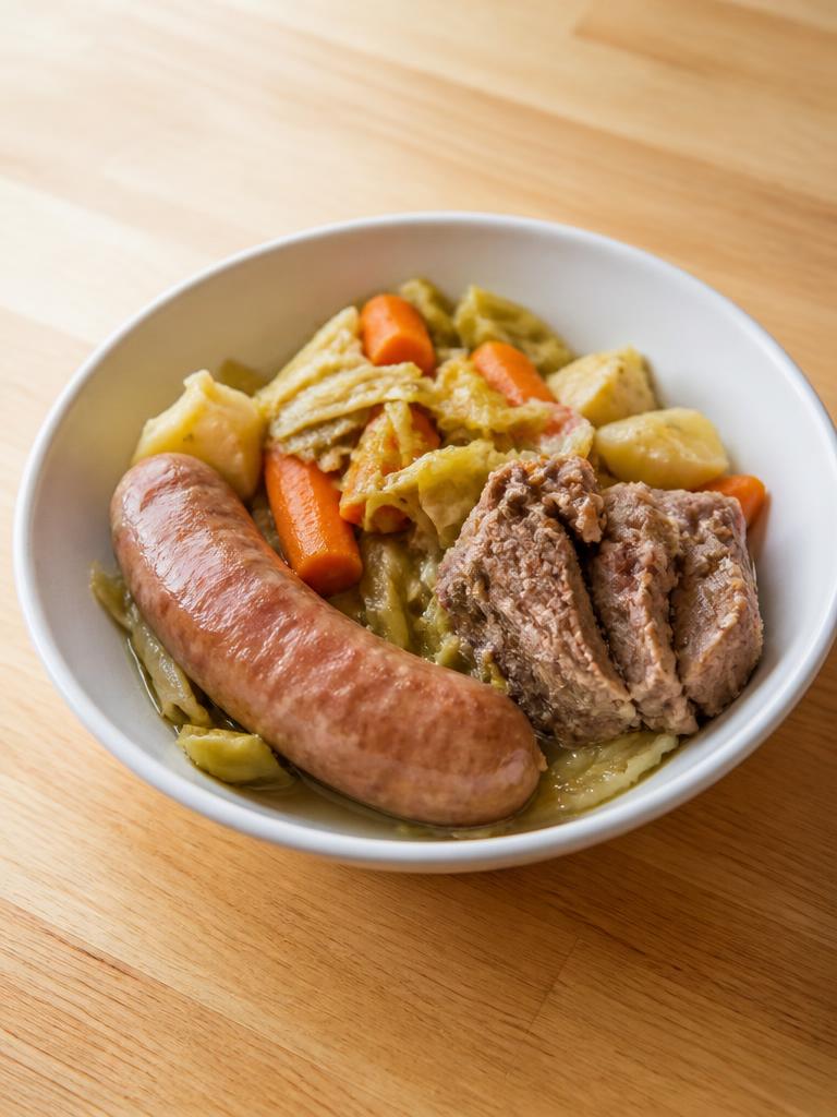 Potée au chou et saucisse de Toulouse