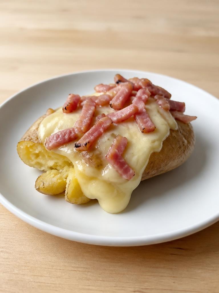 Pommes de terre à la raclette et aux lardons
