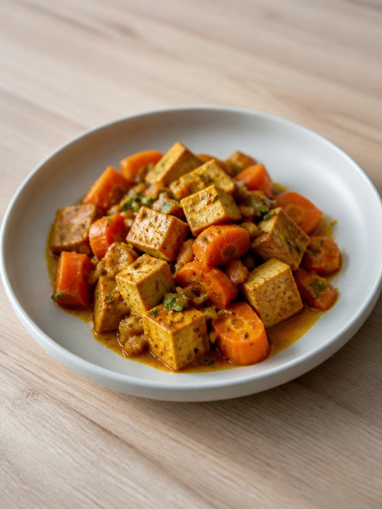 Tofu au curry et carottes