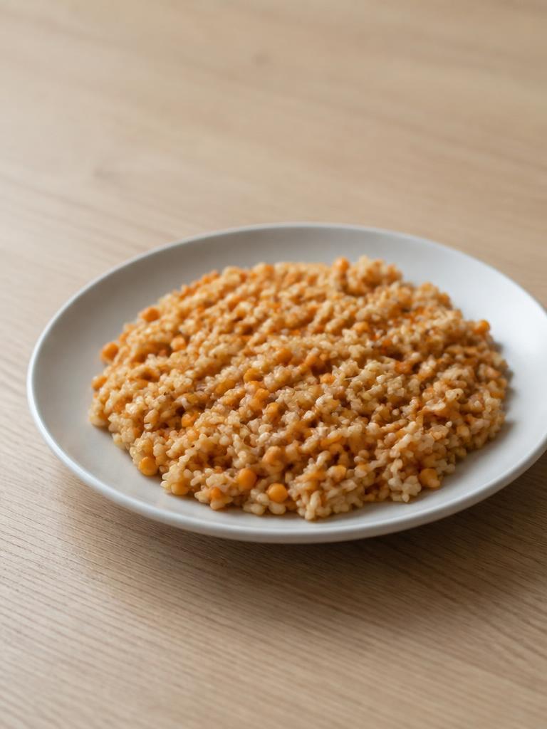 Lentilles corail et riz au cumin