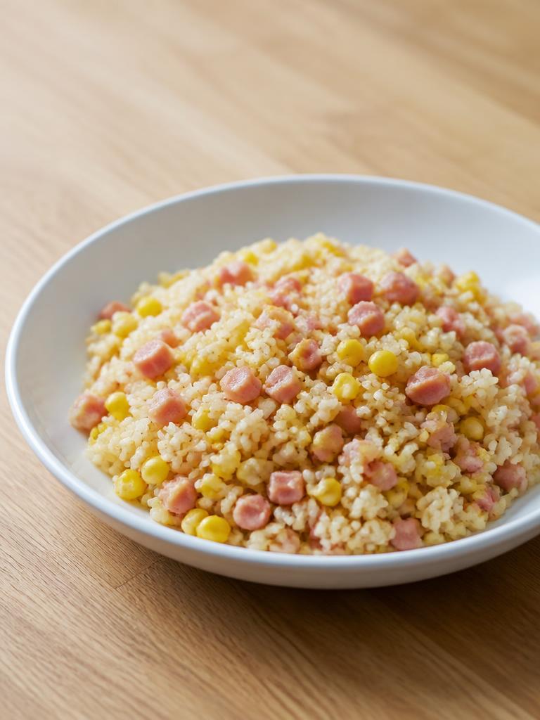 Riz au jambon et au maïs