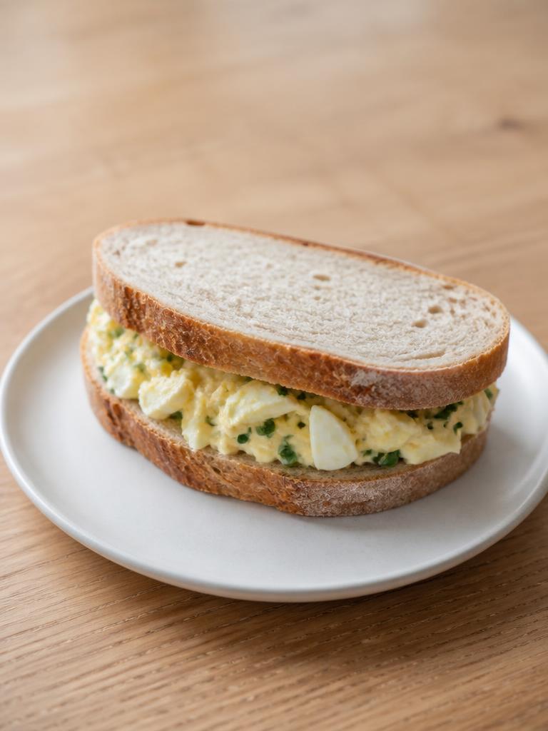 Sandwich à l'œuf dur et à la ciboulette