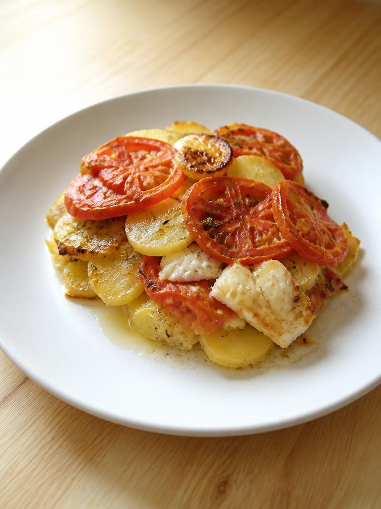 Tian de colin, pommes de terre et tomate