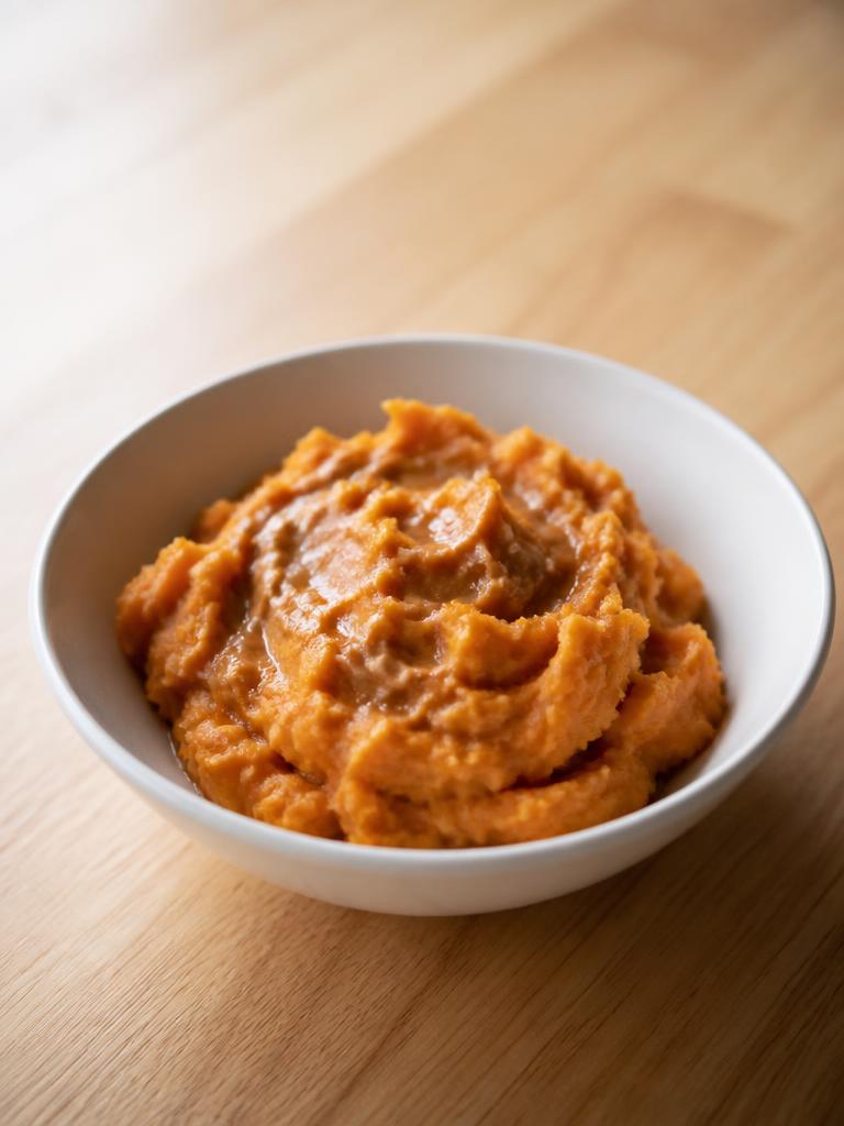 Patate douce écrasée au beurre de cacahuète