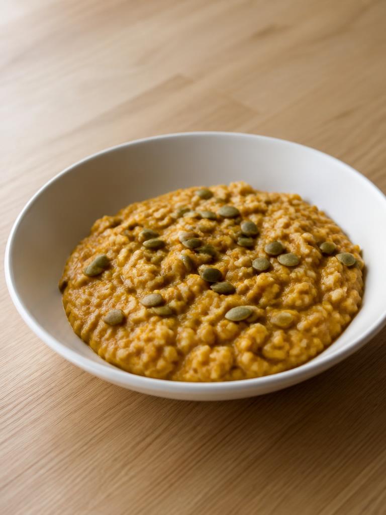 Dahl épais au riz et graines de courge