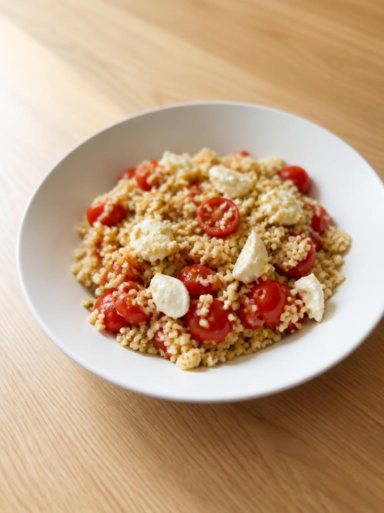 Boulgour à la mozzarella et tomates cerises