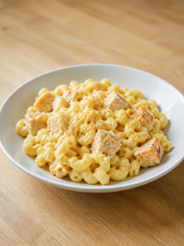Coquillettes au poulet et emmental