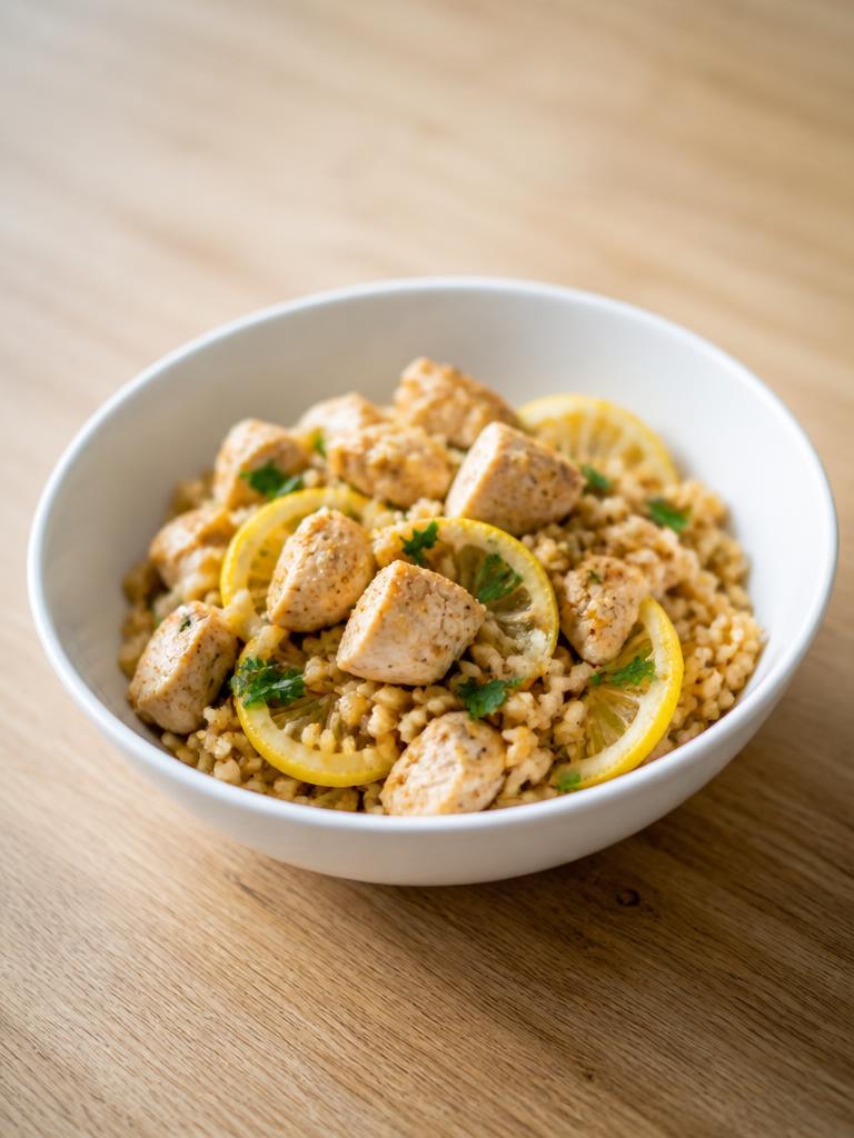 Bowl de boulgour au poulet et citron