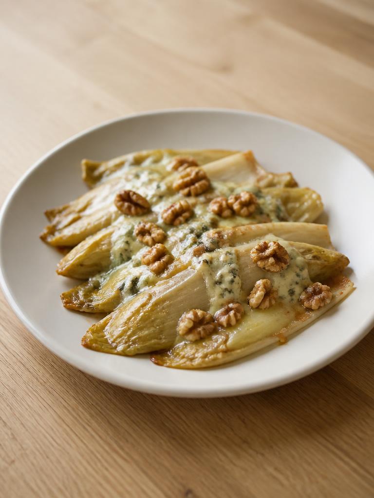 Endives au roquefort et aux noix